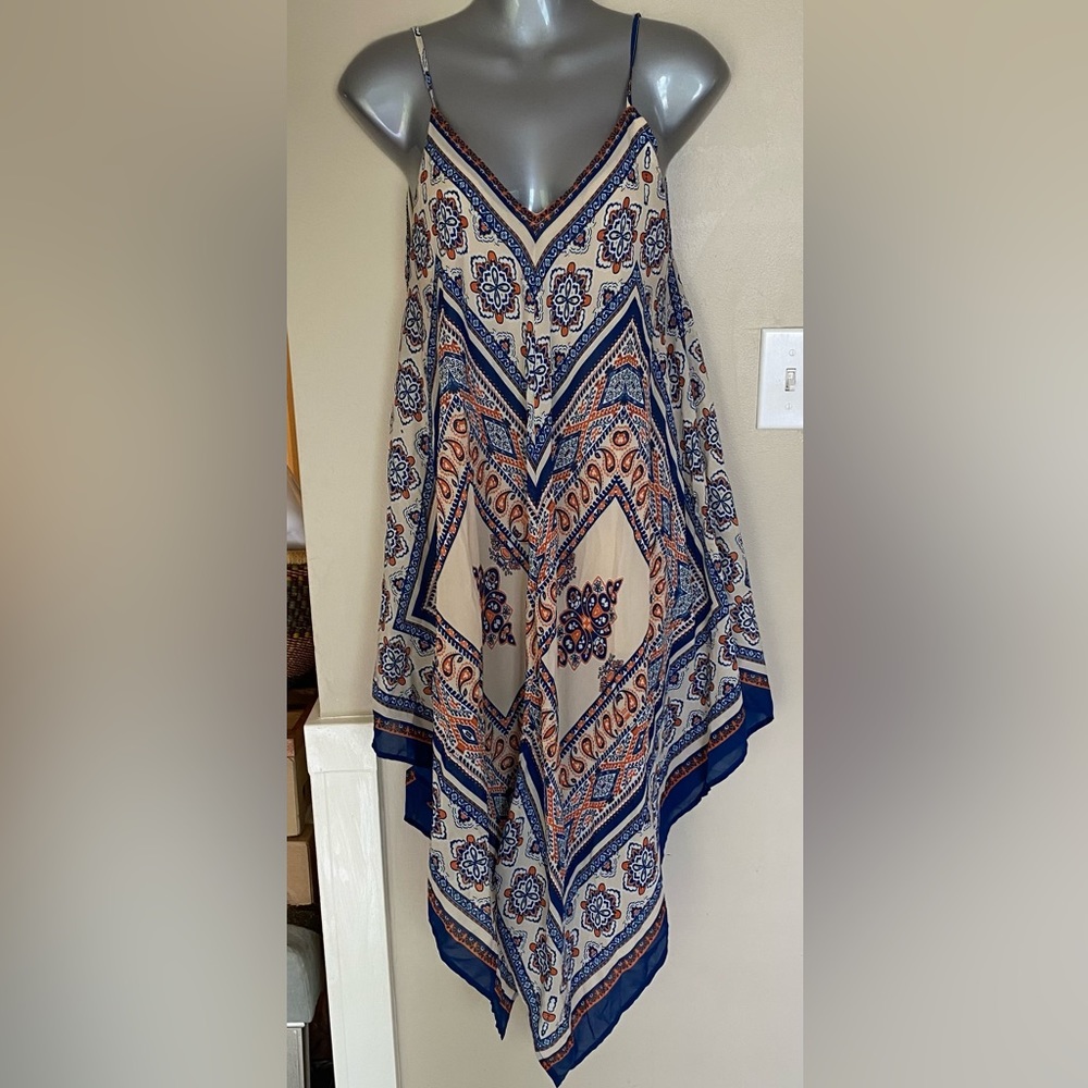 MOON RIVER BOHO PATTERN TANK TOP, SIZE S
